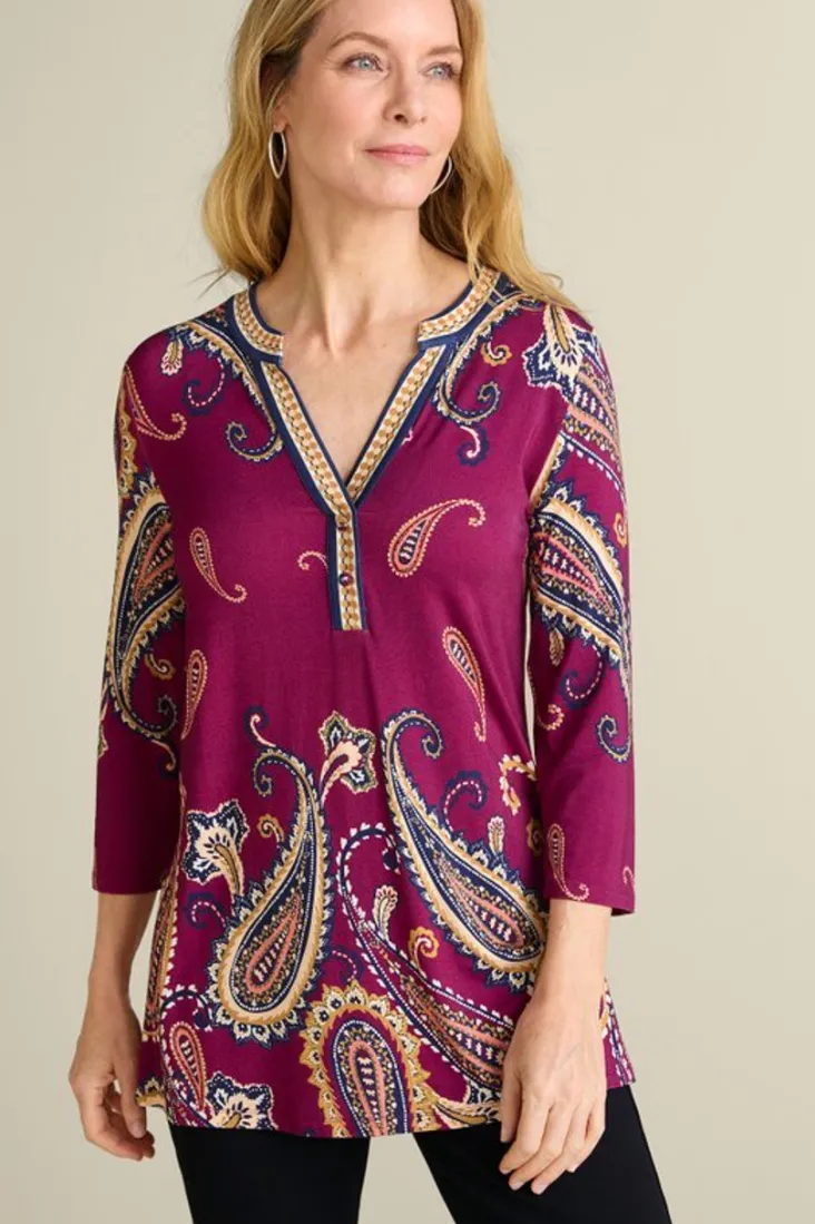 zennia_printed_tunic_0.webp Outlet Soft Surroundings Zennia Printed Tunic OsteriaScarf
