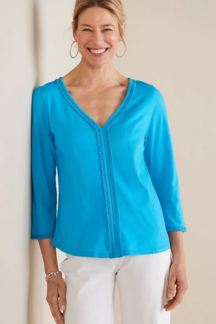 Flash Sale Soft Surroundings Zoey Tee SunkistCoral